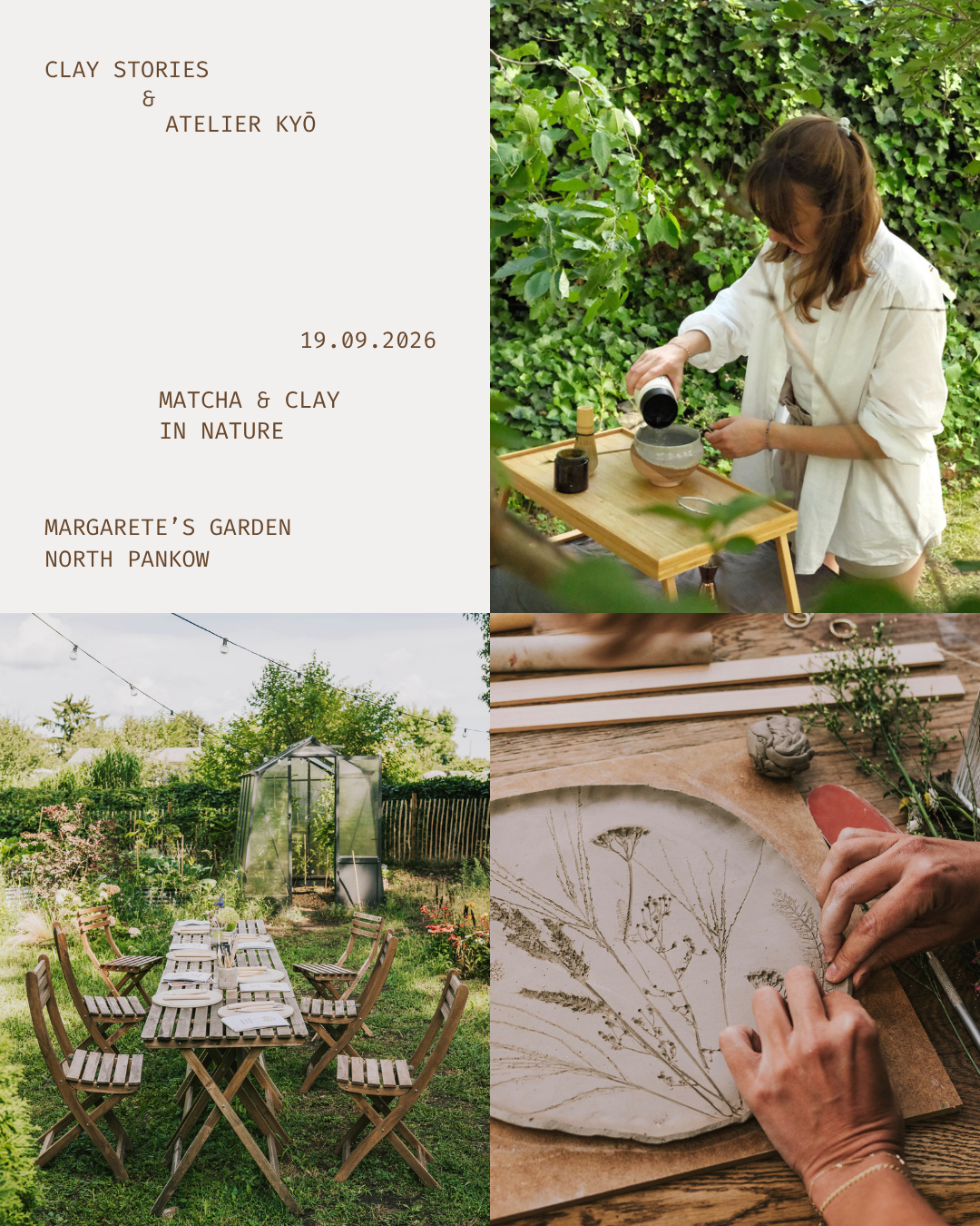 Matcha and clay in nature 19.09