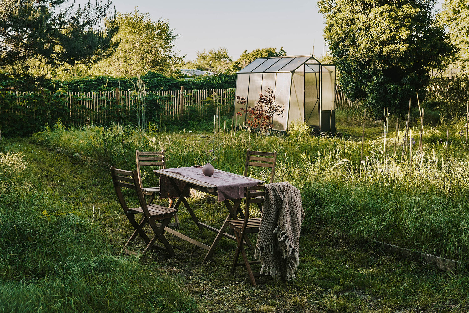 Summer Clay Date - pottery in the garden