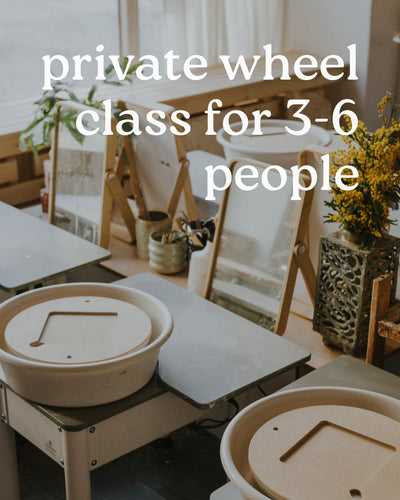 Pottery wheel private class for 3-6 people