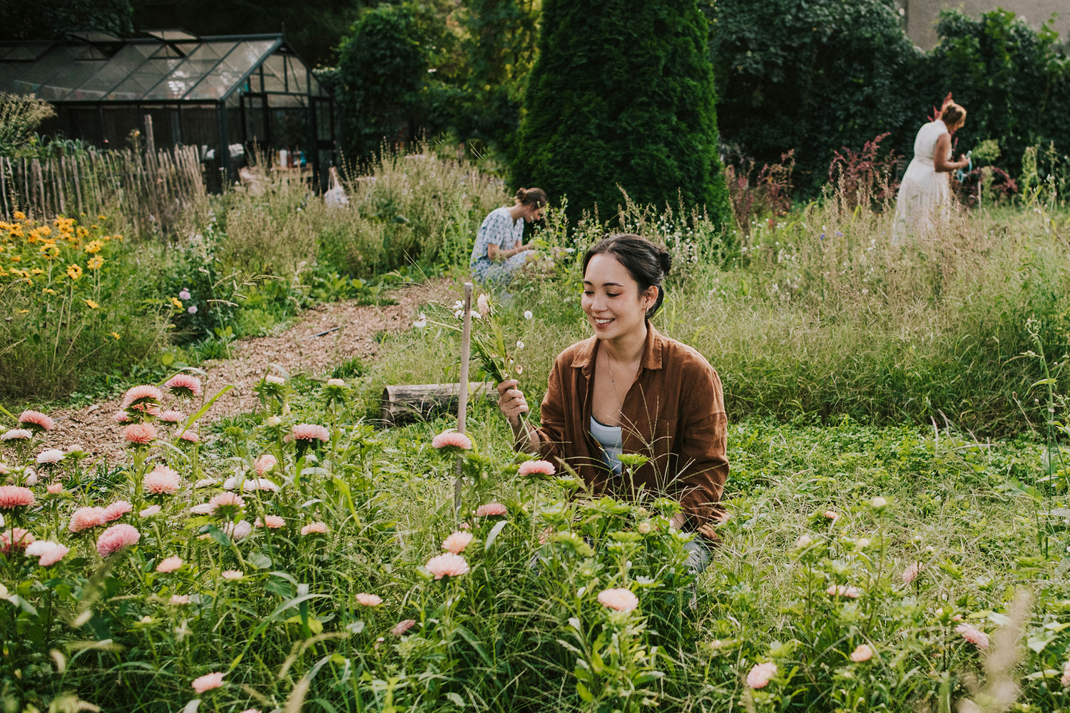 Summer Clay Date - pottery in the garden